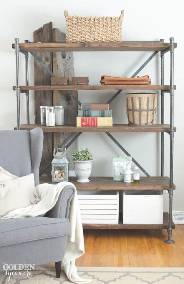 Industrial Pipe Shelving Unit, an urban loft accent, easy to scale up for a whole batch and a keepsake worth handing down