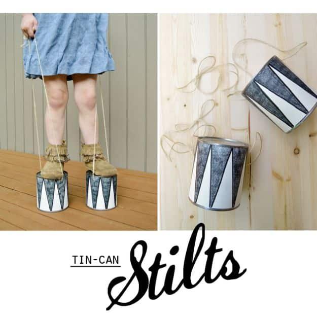 Tin Can Stilts, quick enough to finish before nap time and an upgrade that feels far pricier than it actually was