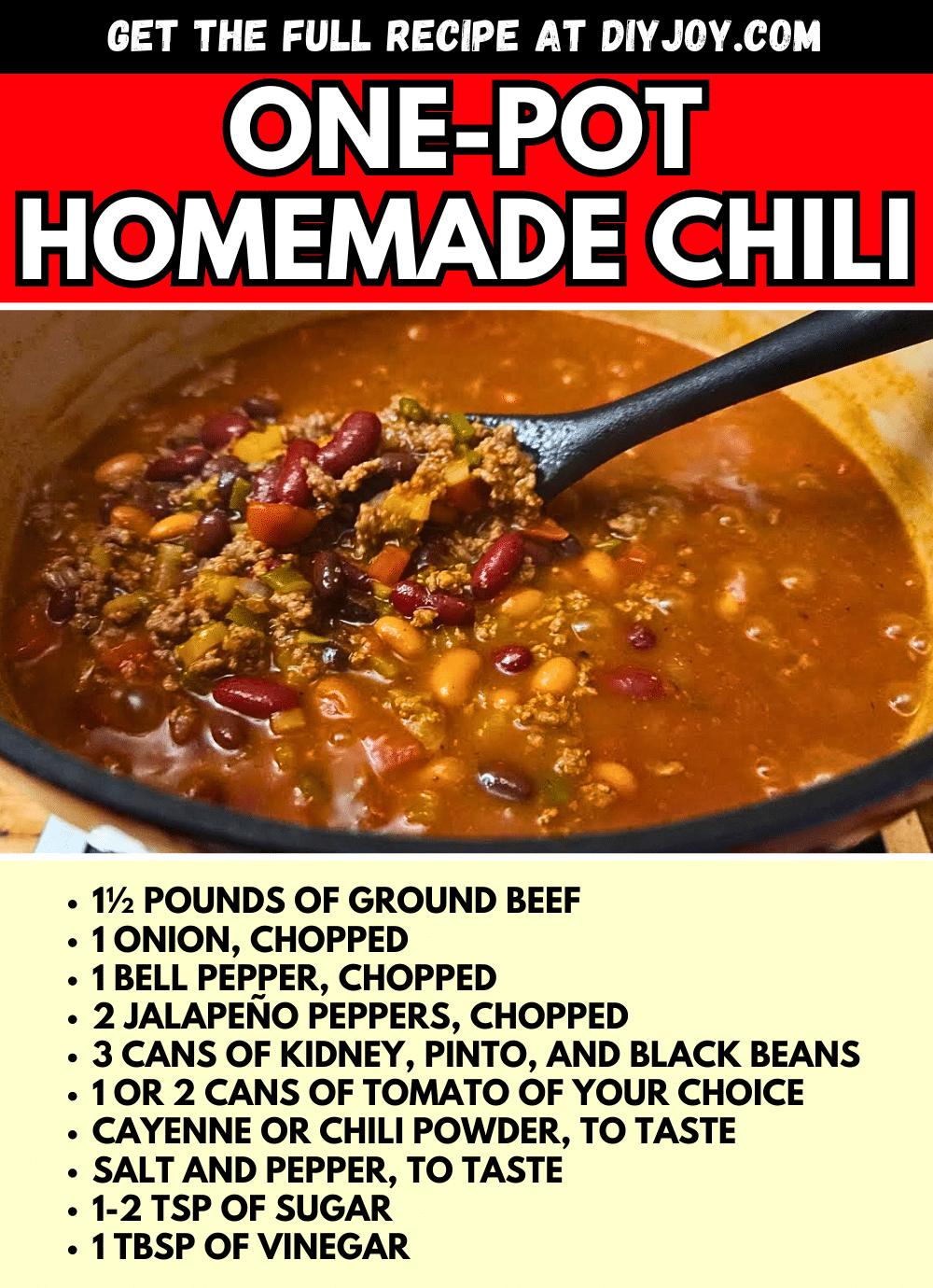 One-Pot Homemade Chili