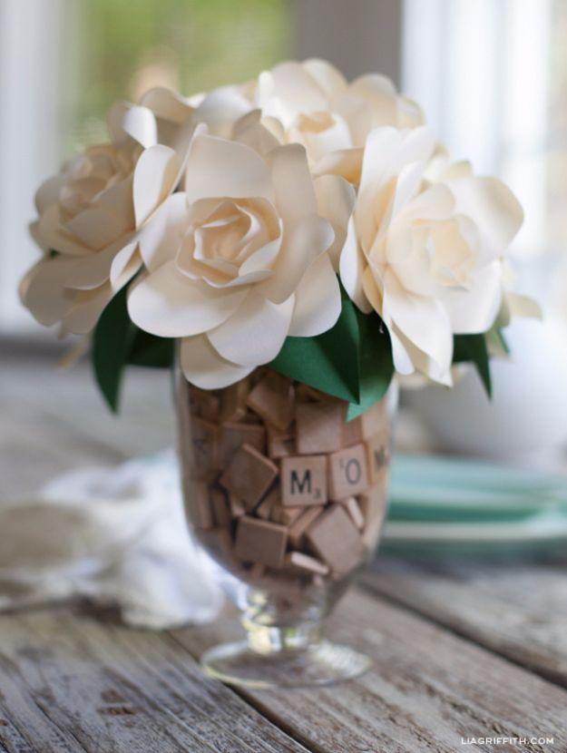 Paper Crafted Gardenia, a mothers day gift idea, a genuinely useful gift for well under the usual price