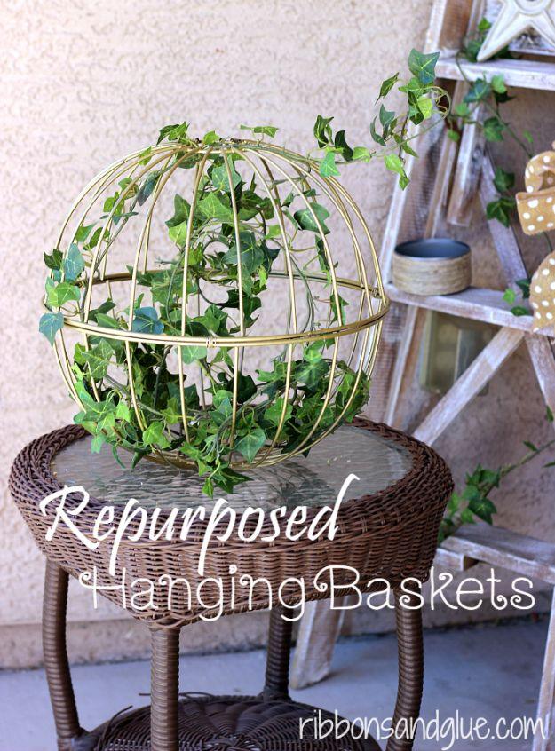 Repurposed Hanging Garden Baskets, forgiving of small mistakes along the way and a keepsake worth handing down for years