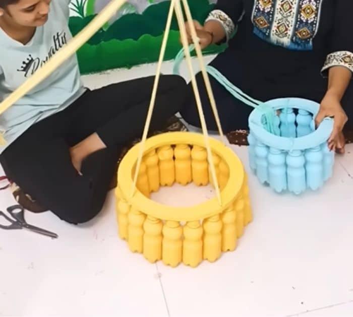 DIY Plastic Bottle Chandelier Project