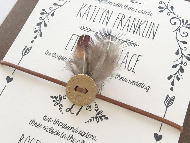 Bohemian Feather Belly Band, a dollar tree wedding idea, simple enough to make well ahead of the wedding