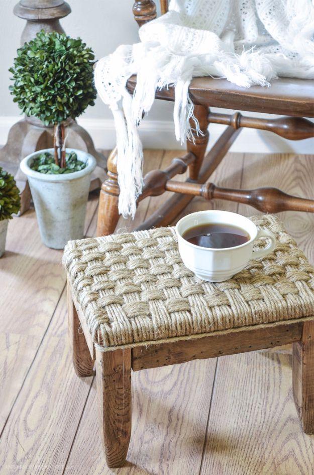 DIY Rustic Footstool, a project that looks far more advanced than it is and one worth bookmarking from this list