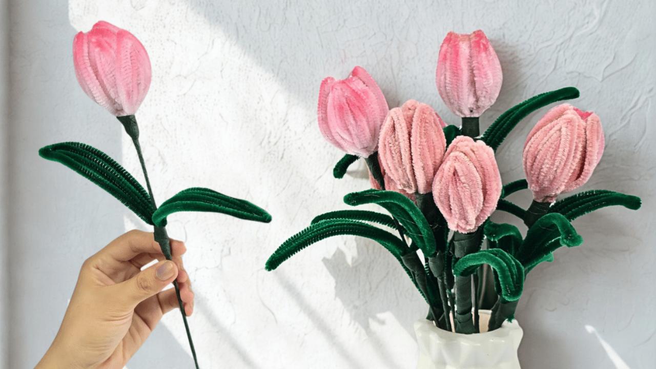 How to Make Pipe Cleaner Flowers – Tulips