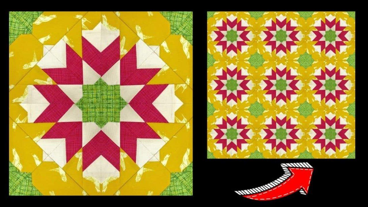 Easy Medina Fall Star Quilt Block Tutorial
