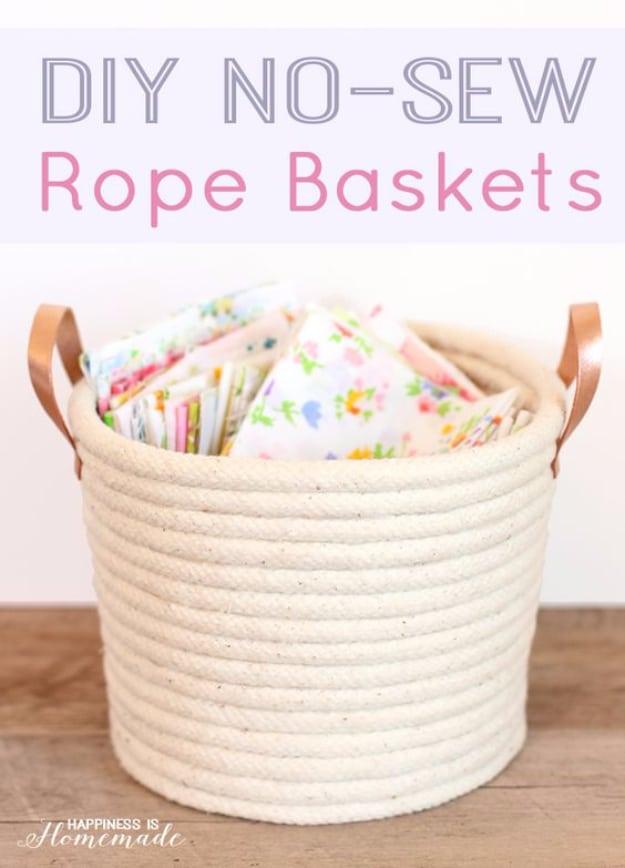 DIY No Sew Rope Baskets, quick enough to finish before nap time and proof a small change makes a real difference