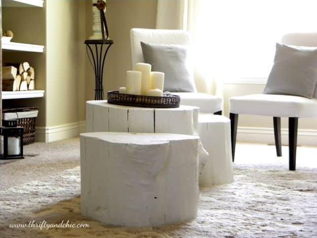 Tree Stump Coffee Table, an easy weekend project with a big payoff and a smart way to add something special to a room