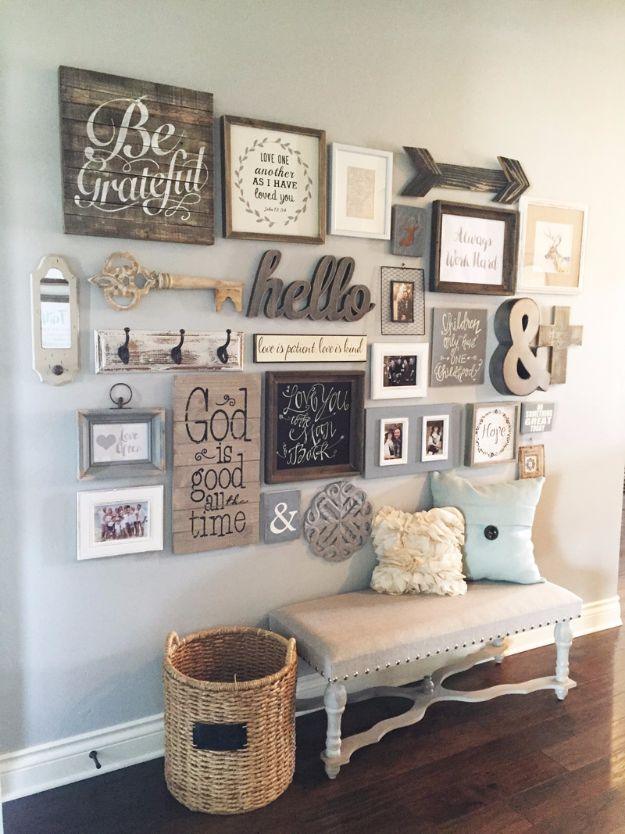DIY Gallery Wall, a home decor craft, low pressure enough to try this weekend and an idea worth saving for later