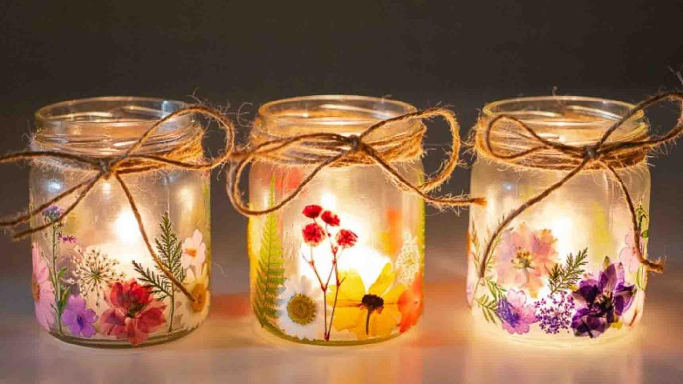 DIY Pressed Flower Lanterns Tutorial