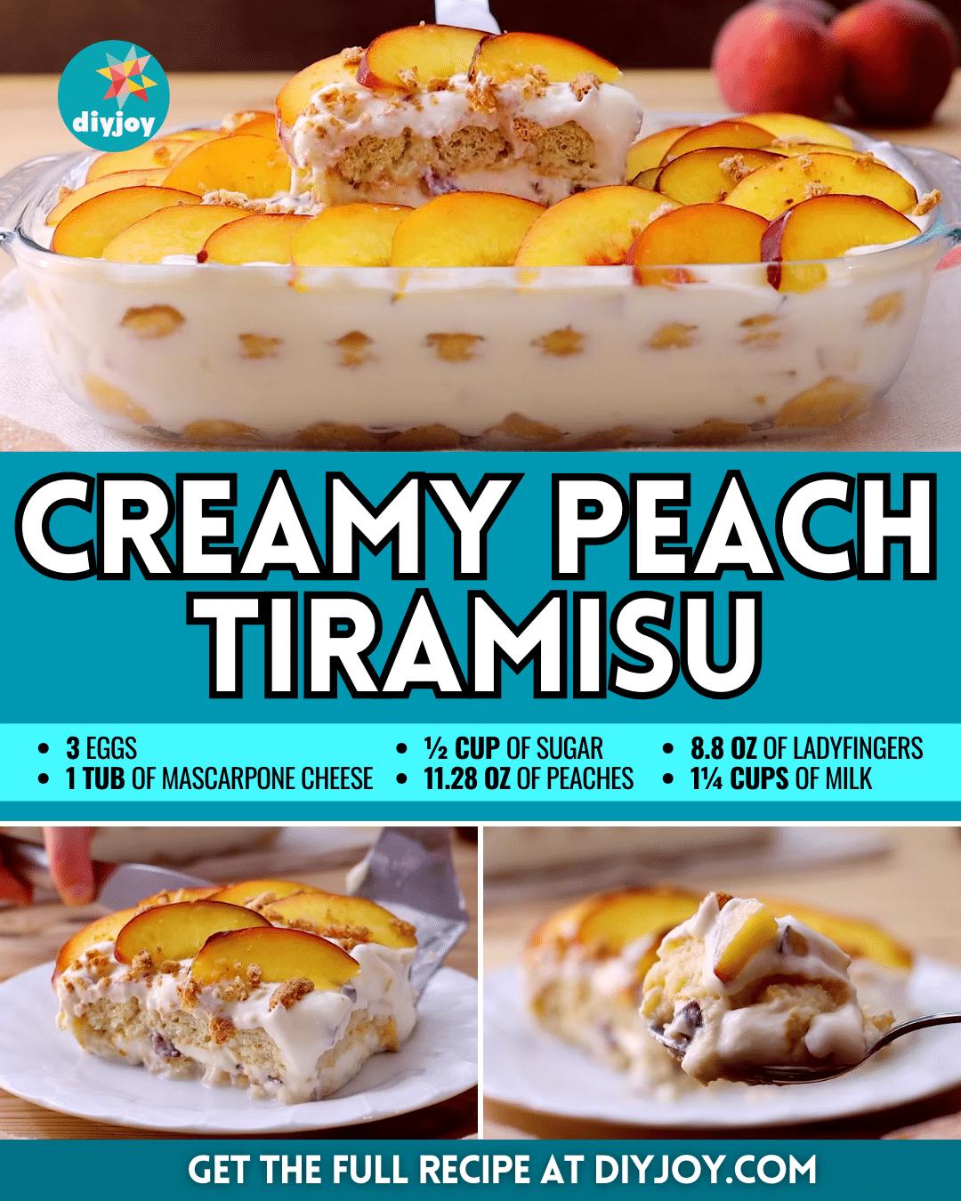 Super Creamy Peach Tiramisu Recipe