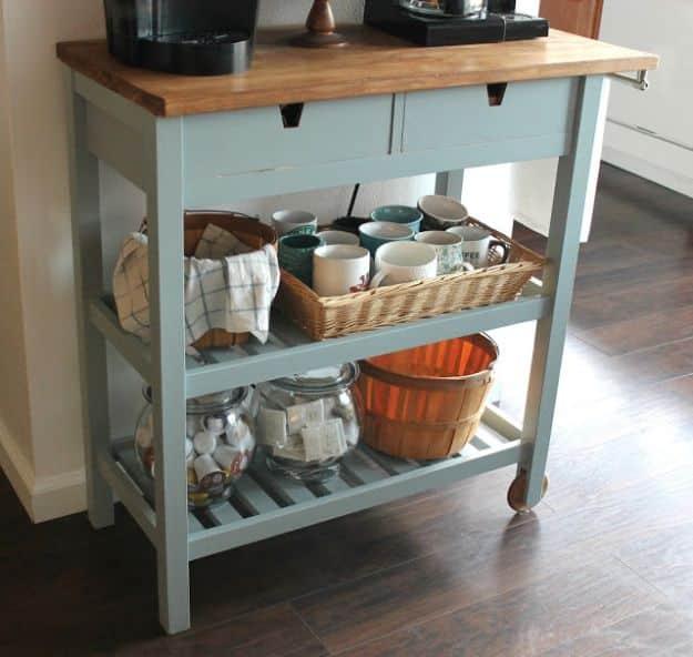 DIY IKEA Coffee Cart, a clever IKEA kitchen hack worth trying this weekend and a favorite pick from this roundup