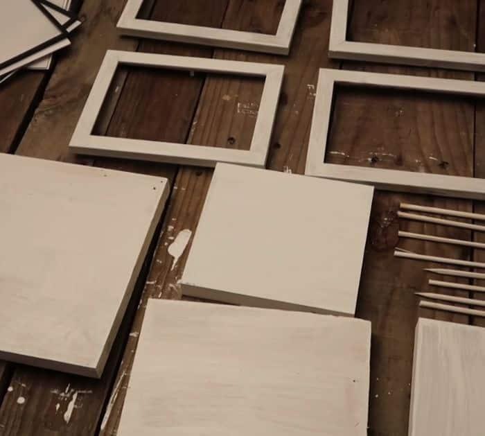 Farmhouse DIY Lantern From Dollar Tree Frames Project