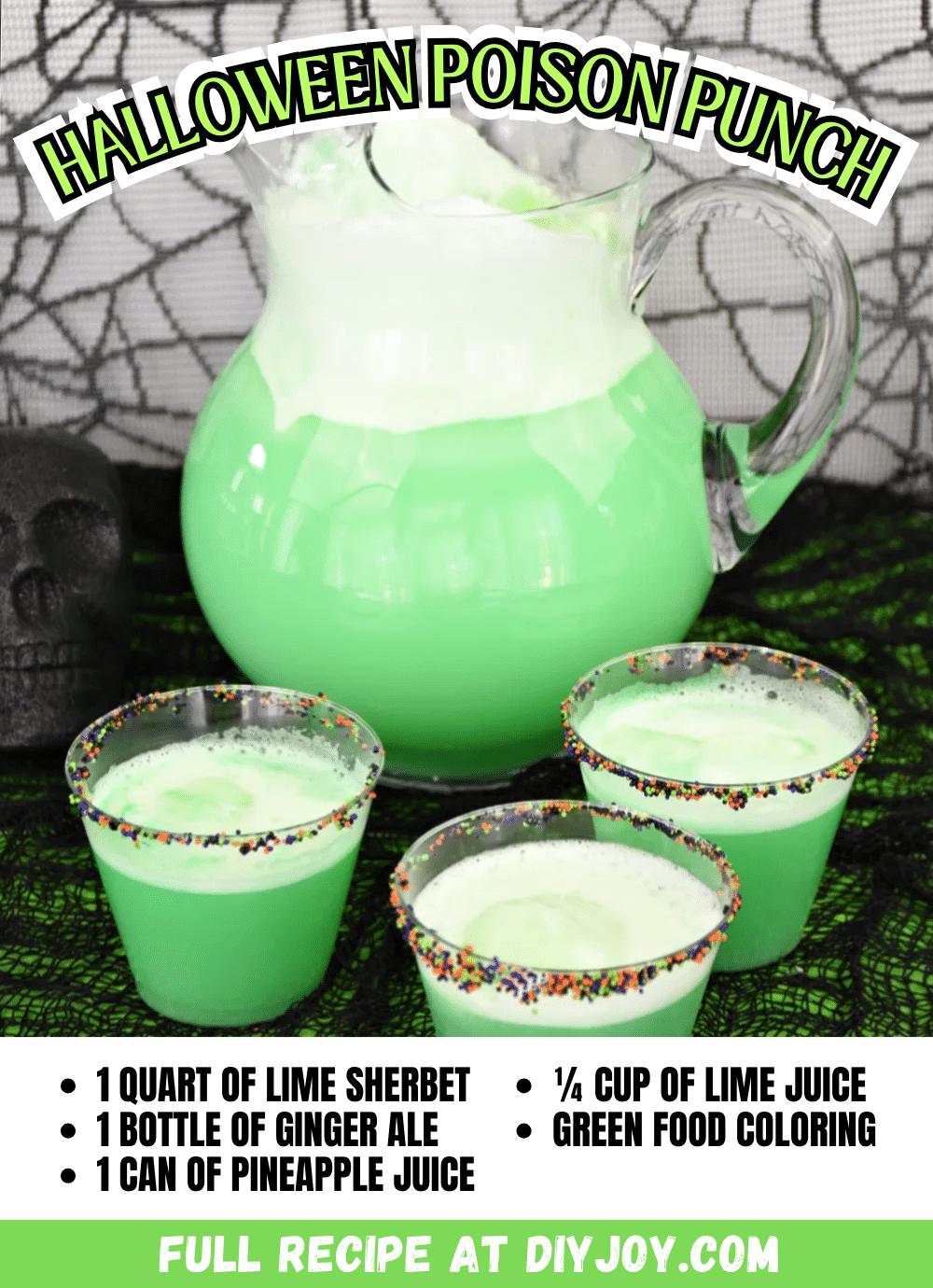 Easy 5-Minute Halloween Poison Punch Recipe