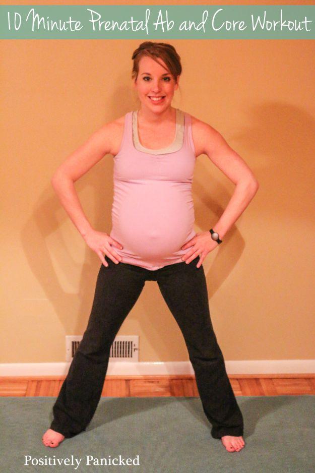 10 Minute Prenatal Abs and Core Workout, fast enough to squeeze in between meetings and a session worth doing again tomorrow