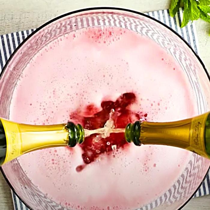 Champagne Punch Recipe - How To Make An Ice Ring - Holiday Punch