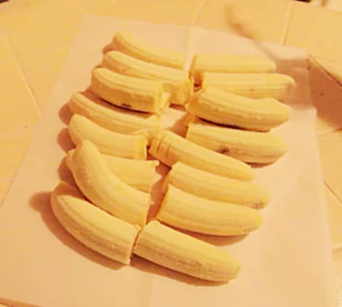 Freeze bananas for smoothies and to use later