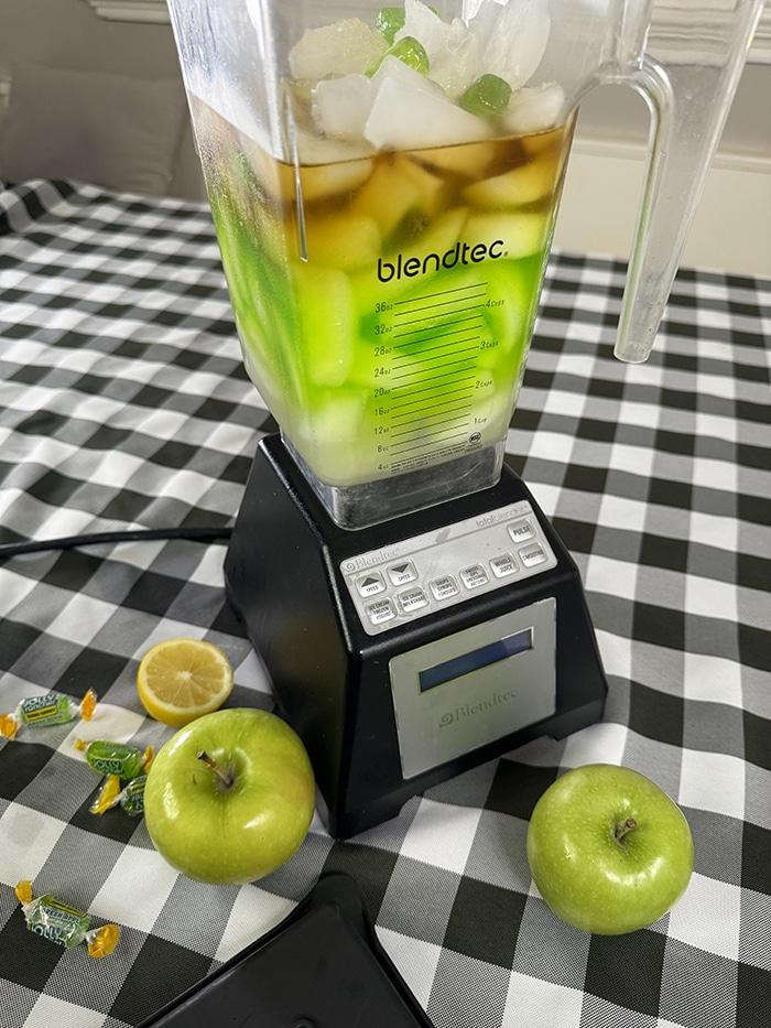 Crown royal apple rancher slushie craft idea — add crown royal apple to blender for drink