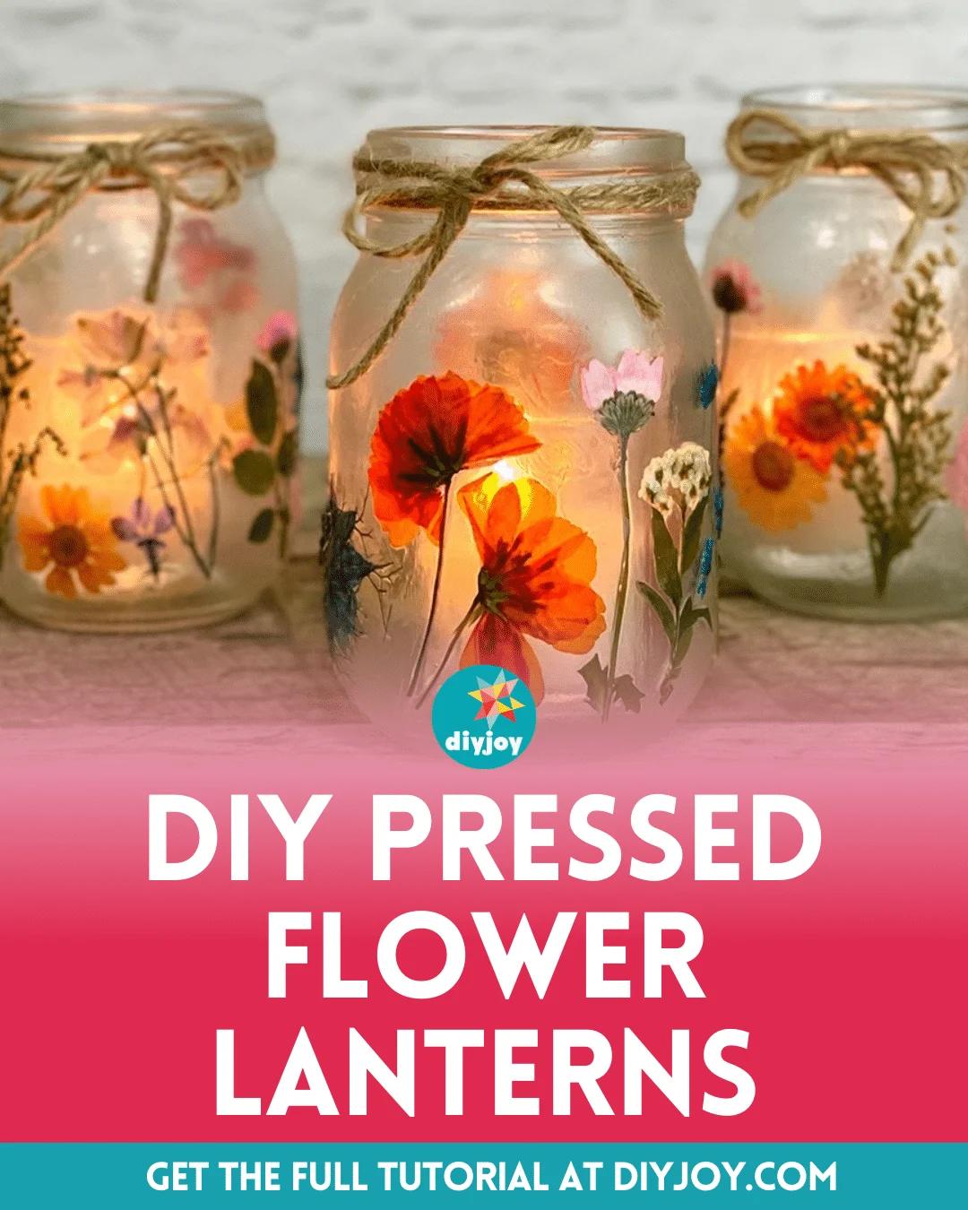 Easy DIY Pressed Flower Lanterns Tutorial