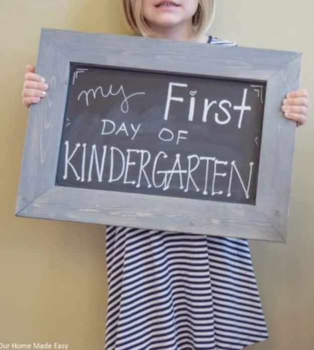 DIY Chalkboard Sign, simple enough for a first attempt at the idea and style that outlasts the trend it started with