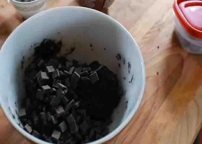 Making the lava monster cookie dough