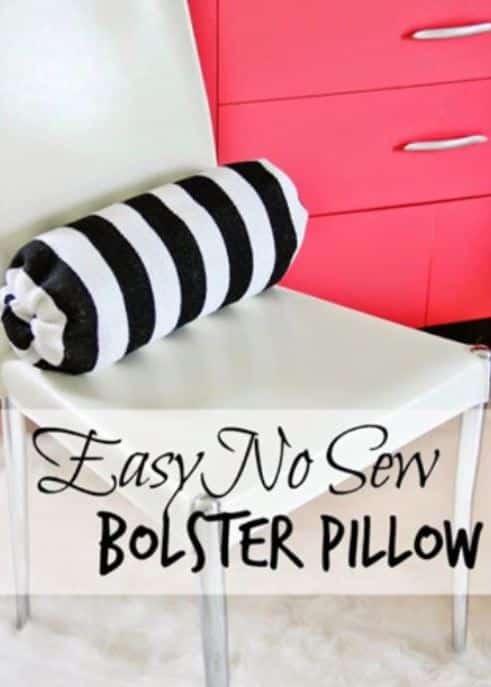 No-Sew Bolster Pillow, a cozy handmade touch that beats a store bought version and a favorite pick from this roundup