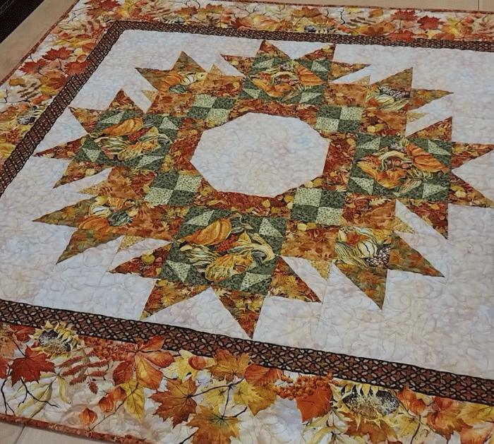 How to Make Fall Wreath Quilt
