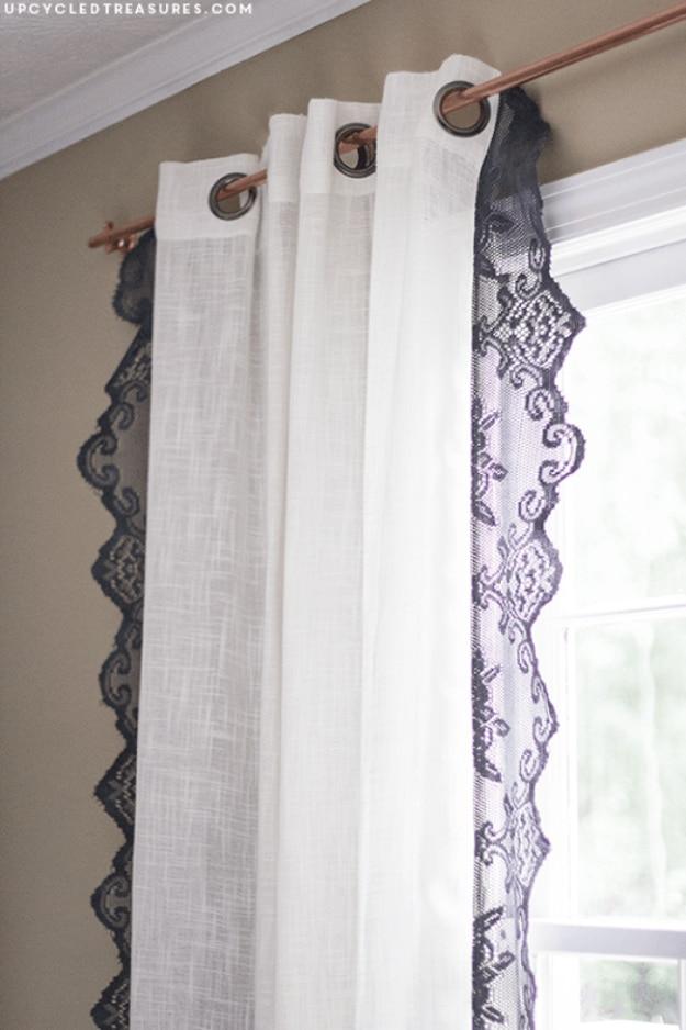 Shabby Chic Decor and Bedding Ideas - Anthropologie Inspired Lace Curtains - Rustic and Romantic Vintage Bedroom, Living Room and Kitchen Country Cottage Furniture and Home Decor I
