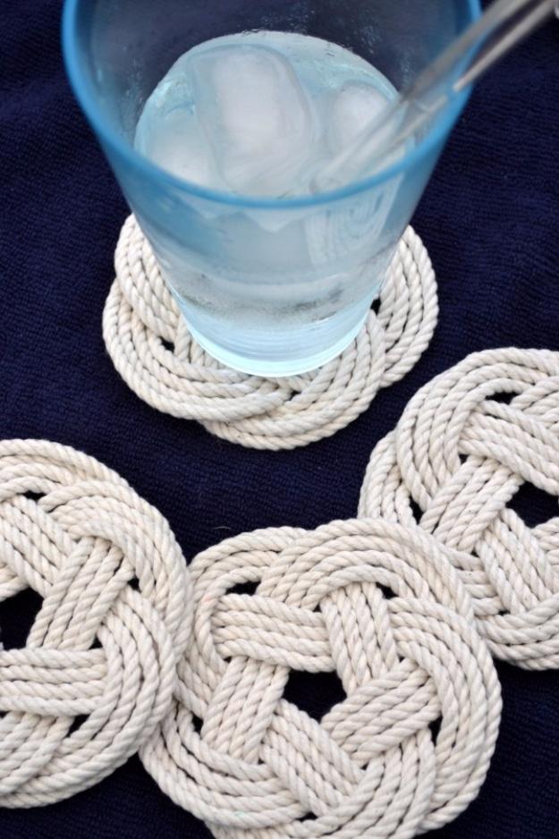 Nautical Rope Trivet Coasters, quick enough to finish before nap time and warmth that a plain corner was missing