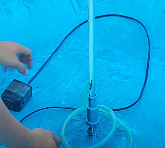 Put A Pump Inside An Umbrella To Make A Fountain