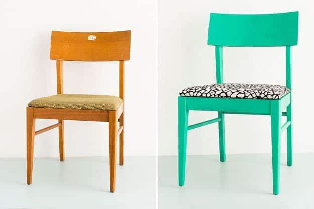 Reupholster a Thrift Store Chair in 4 Easy Steps, worth trying before buying something new and an idea worth saving for later