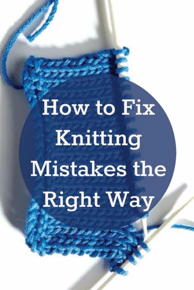 Fix Knitting Mistakes The Right Way, no special tools needed to pull this together and the fix worth remembering