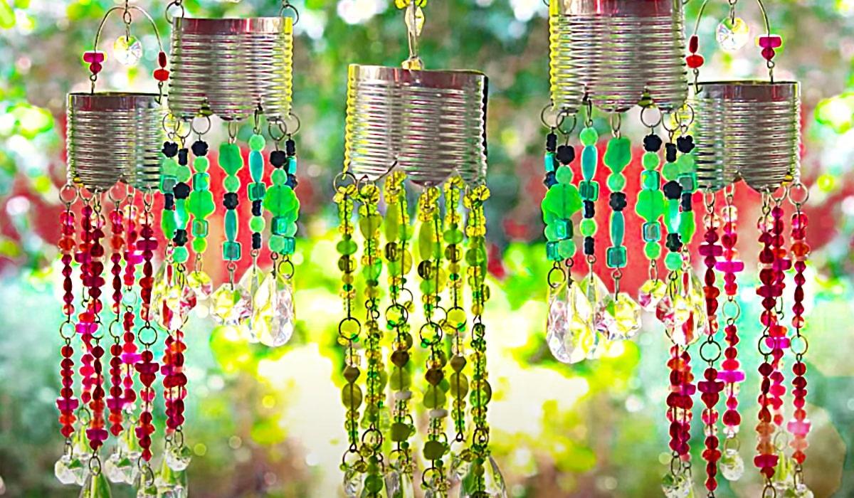 DIY Beaded Solar Lanterns