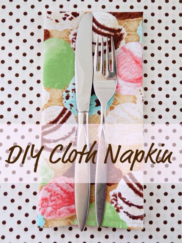 Easy DIY Cloth Napkin, an idea worth saving for later and a creative way to reuse what you already have