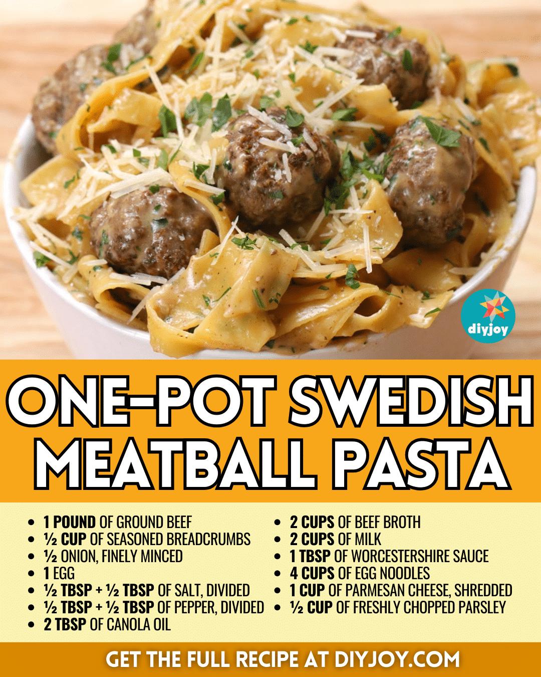 Easy One-Pot Swedish Meatball Pasta Recipe
