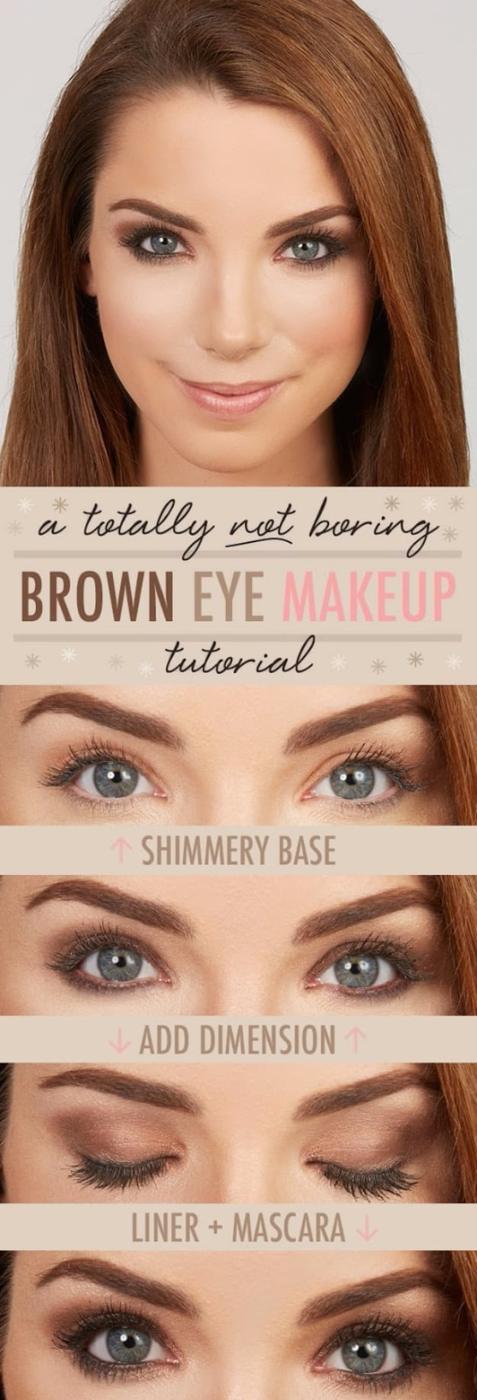 Totally Not Boring Brown Eye Makeup, tidy enough in mess to skip a cleanup after and a detail that friends always ask about