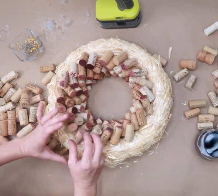Easy to Make Wine Cork Wreath DIY Craft