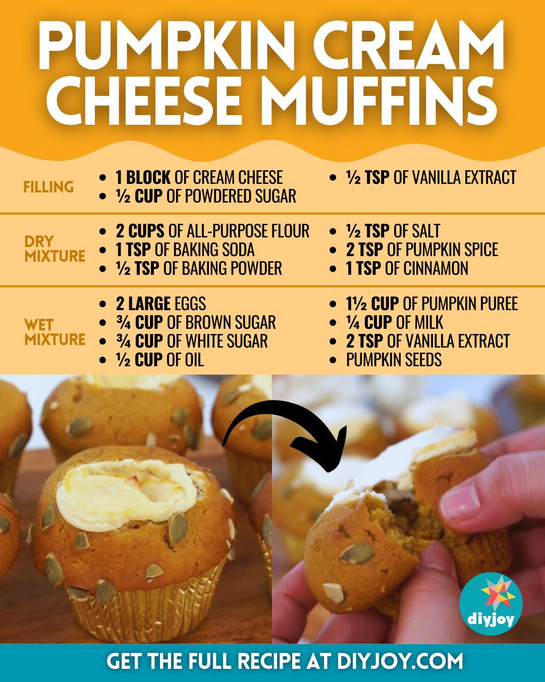 Easy Pumpkin Cream Cheese Muffins