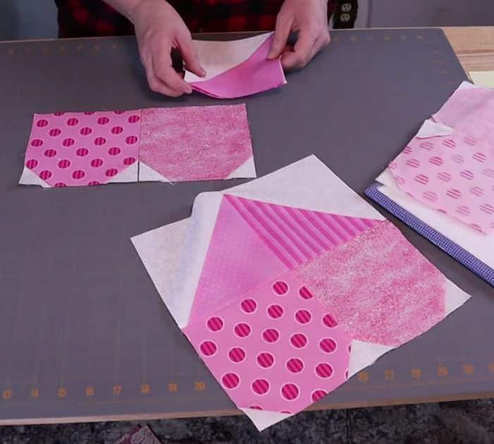 Easy Pieced Heart Quilt Blocks Tutorial