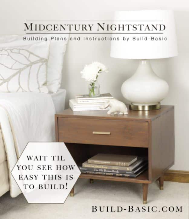 Midcentury-Style Nightstand, a creative upgrade using items already on hand and an easy build that looks like a store find