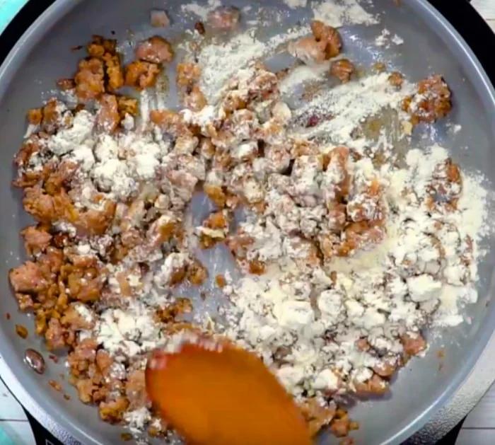 Make Sausage and Gravy Stuffed Biscuits for breakfast