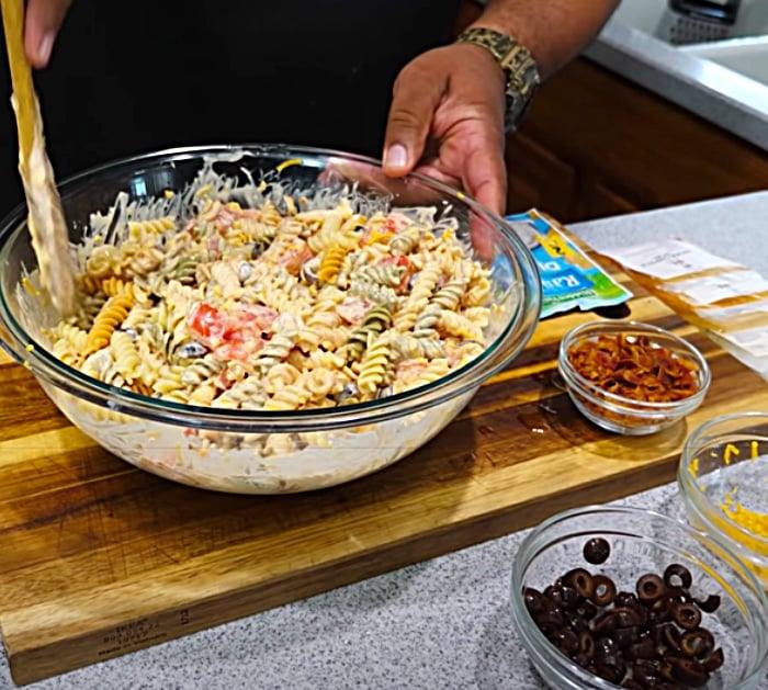 Cajun Ranch Dressing And Bacon For A Summer Classic Pasta Salad