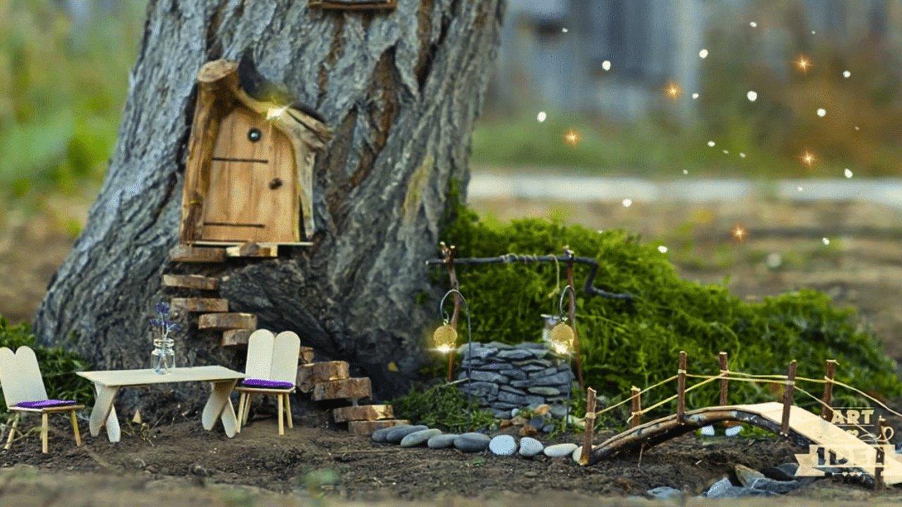 How to Make a Fairy Garden on a Tree
