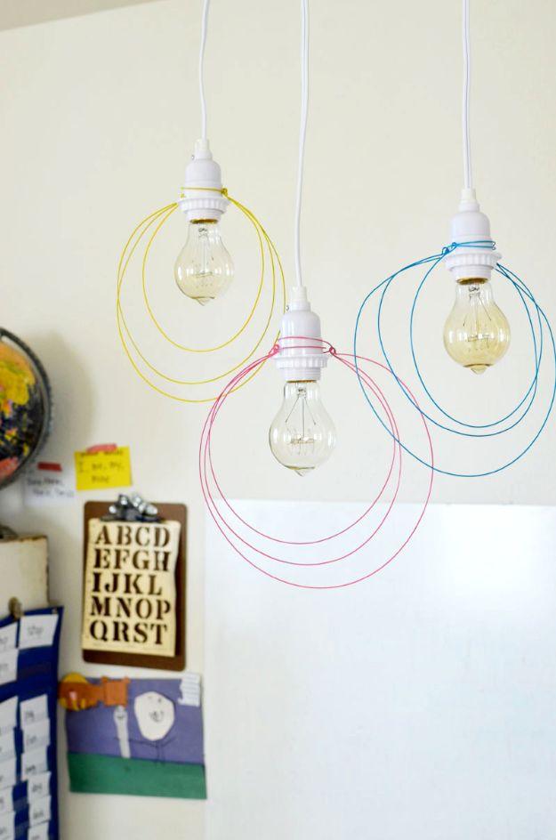 Halo Light Pendant DIY, a simple weekend project using basic supplies and a stylish lighting upgrade anyone can build