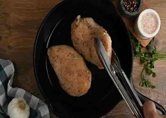 Searing the tuscan chicken before slow cooking