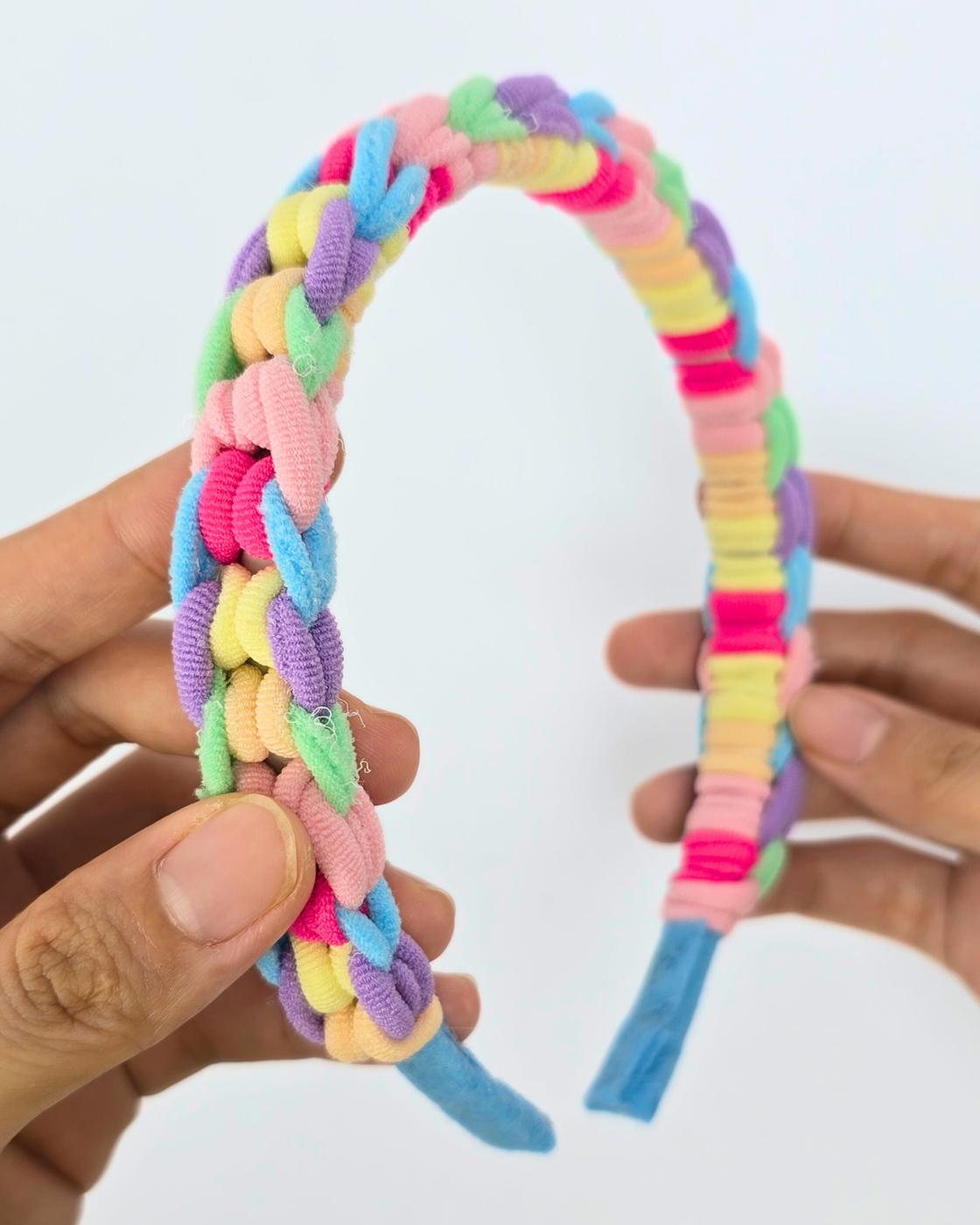 Woven Hair Tie Headband — simple diy hair tie headband for beginners