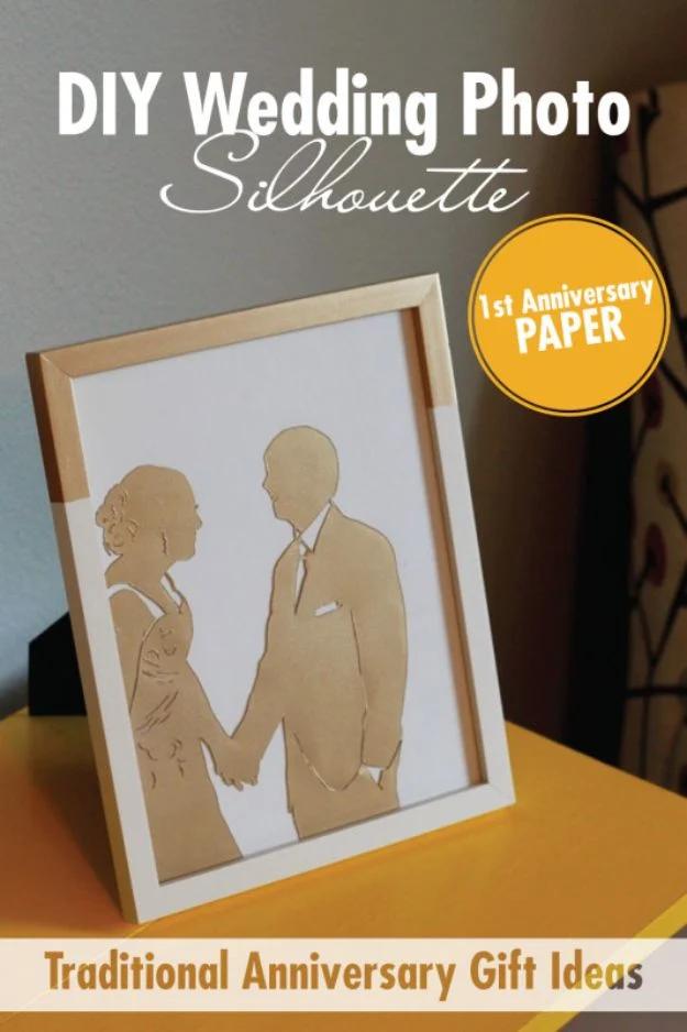 DIY Wedding Photo Silhouette, a handmade gift that actually gets used and easy to fit into a weekend