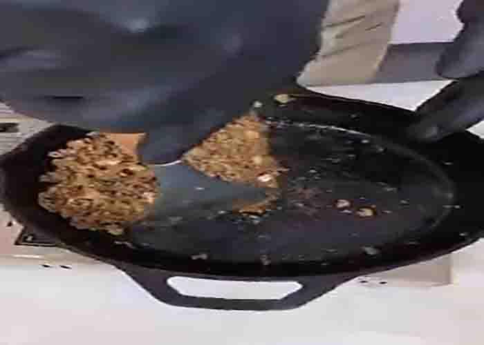 Cooking the ground beef for the Tik Tok taco dip recipe