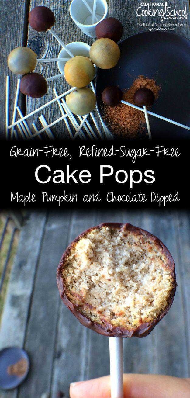 Grain free refined sugar free cake pops held together with coconut butter and dipped in chocolate, a lighter dessert idea