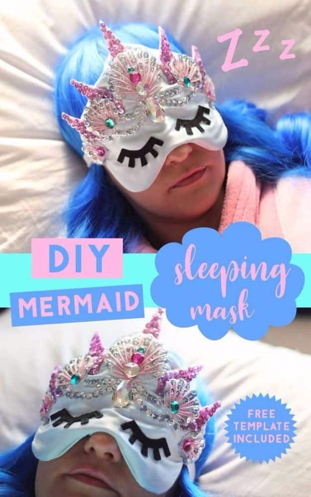 DIY Mermaid Crown Sleeping Mask, a favorite pick from this roundup and an idea worth saving for later